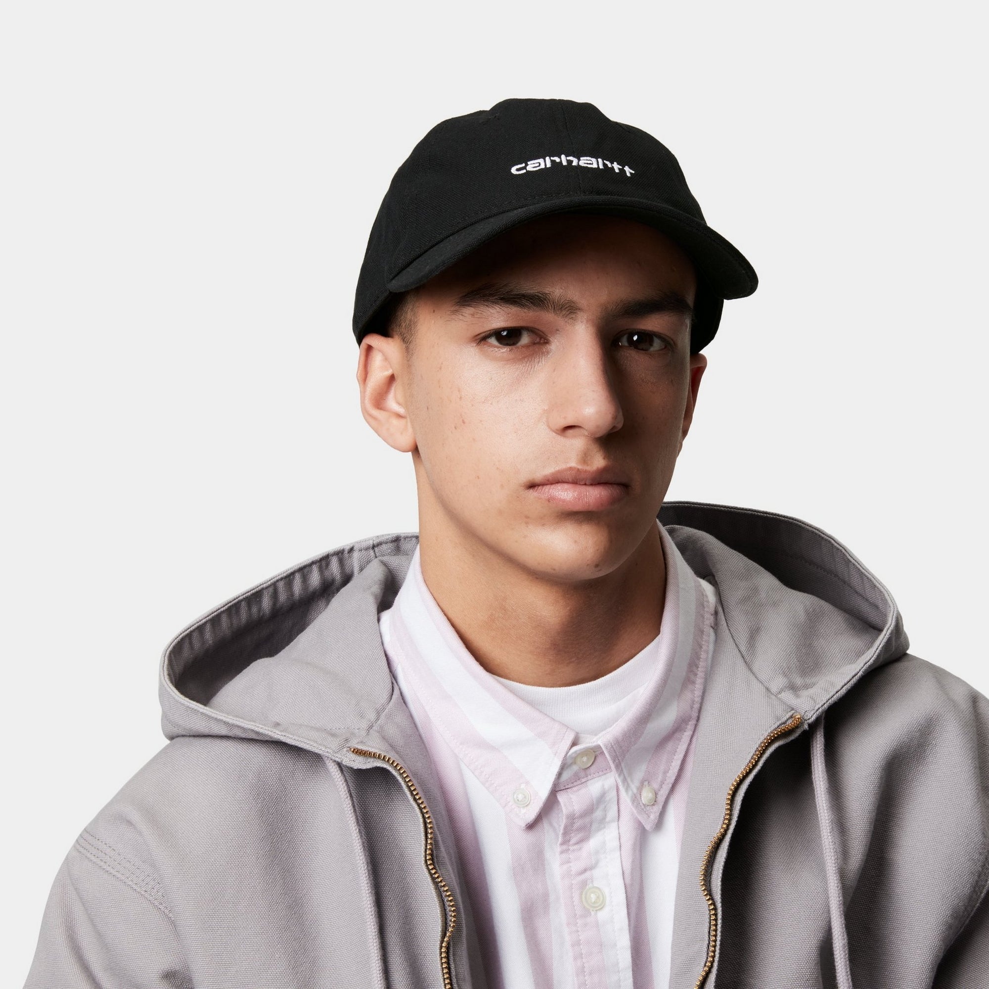 Canvas Script Cap - Black & White Adjustable Dad Hat for Men & Women | Casual Outdoor, Streetwear & Sports Fashion Accessory