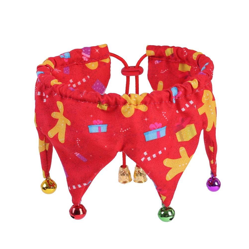 Festive Dog Collar - Adjustable Christmas Pet Necklace for Parties & Gifts (Red)