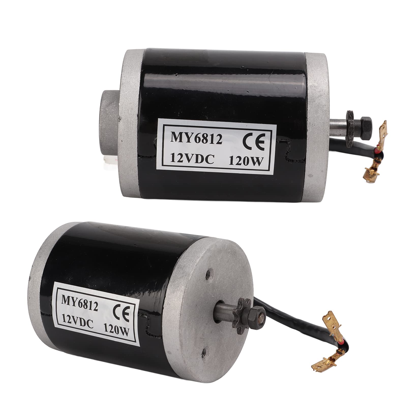 12V 120W Brush DC Motor with Metal Pulley - High Power Aluminum Electric Motor for Scooters, Bikes & Tricycles - Perfect for DIY Electric Vehicle Upgrades and Replacement Parts