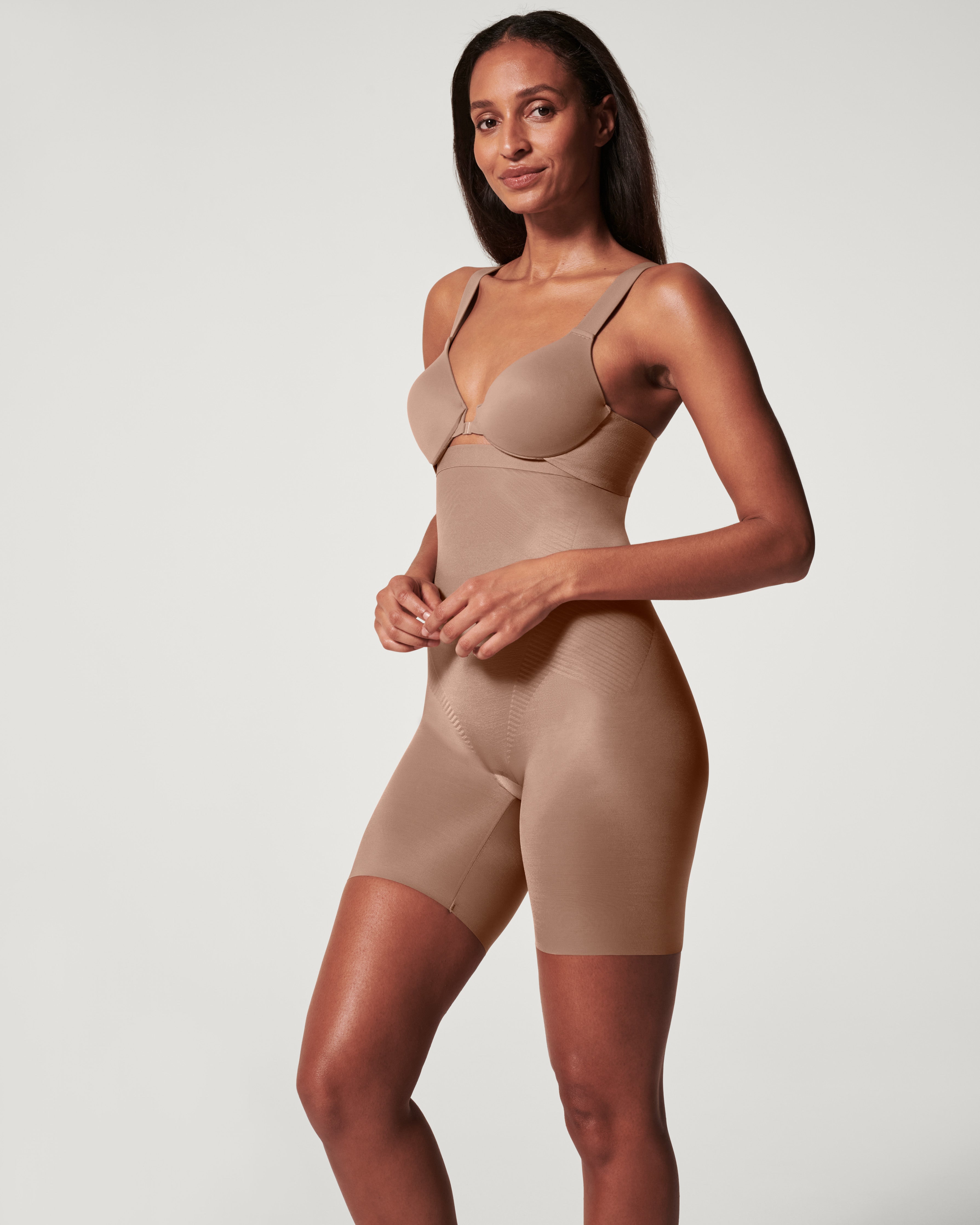 SPANX Shapewear Invisible High Waisted Mid Thigh Shorts - Slimming Body Shaper for Women | Perfect for Dresses, Work & Everyday Wear