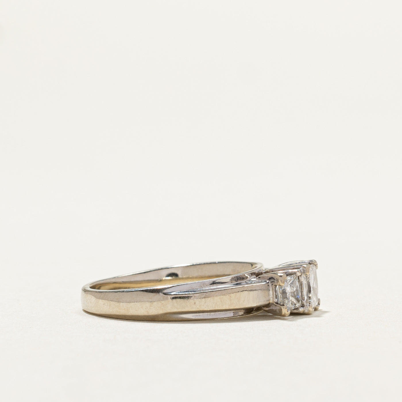 0.43ct Princess Cut Three Stone Diamond Ring | 0.39ctw | Size 7 | Elegant Engagement, Wedding, Anniversary Jewelry Gift for Women