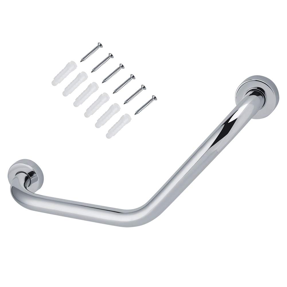 Cerlingwee Stainless Steel Grab Bar for Bathroom & Shower - Heavy Duty Thickened Hand Rail for Elderly & Disabled Safety - Non-Slip Bathroom Safety Handle for Home Use (Wall Mounted)