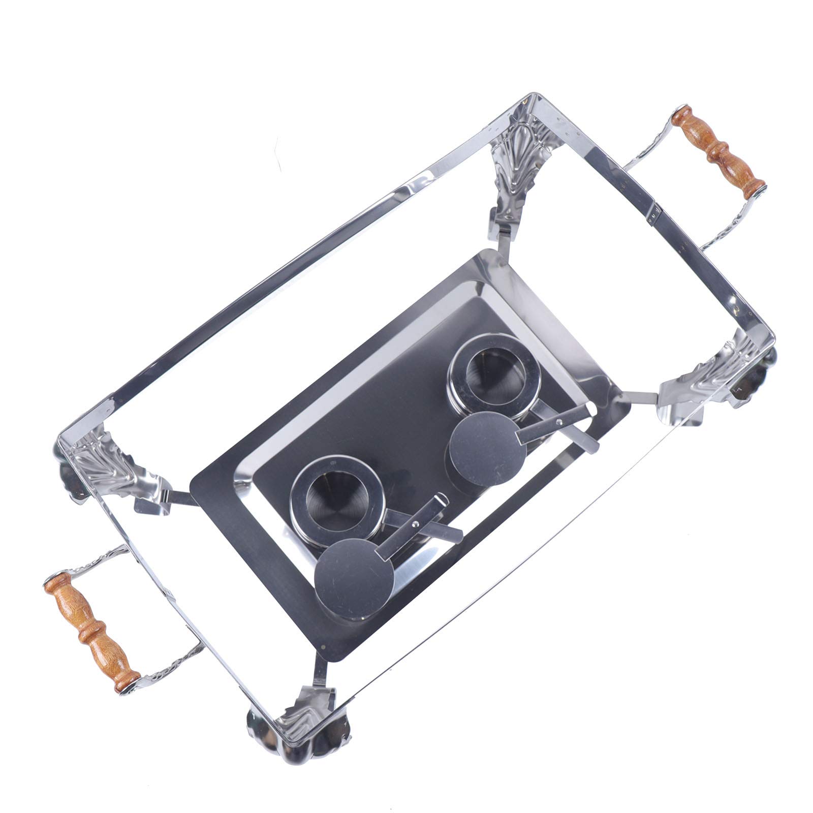 Stainless Steel Chafing Dish Buffet Set - 20.9×12.8×2.6 Inch Rectangular Food Warmer & Insulation Server Pan for Catering, Buffets, Parties & Events - Commercial & Home Use