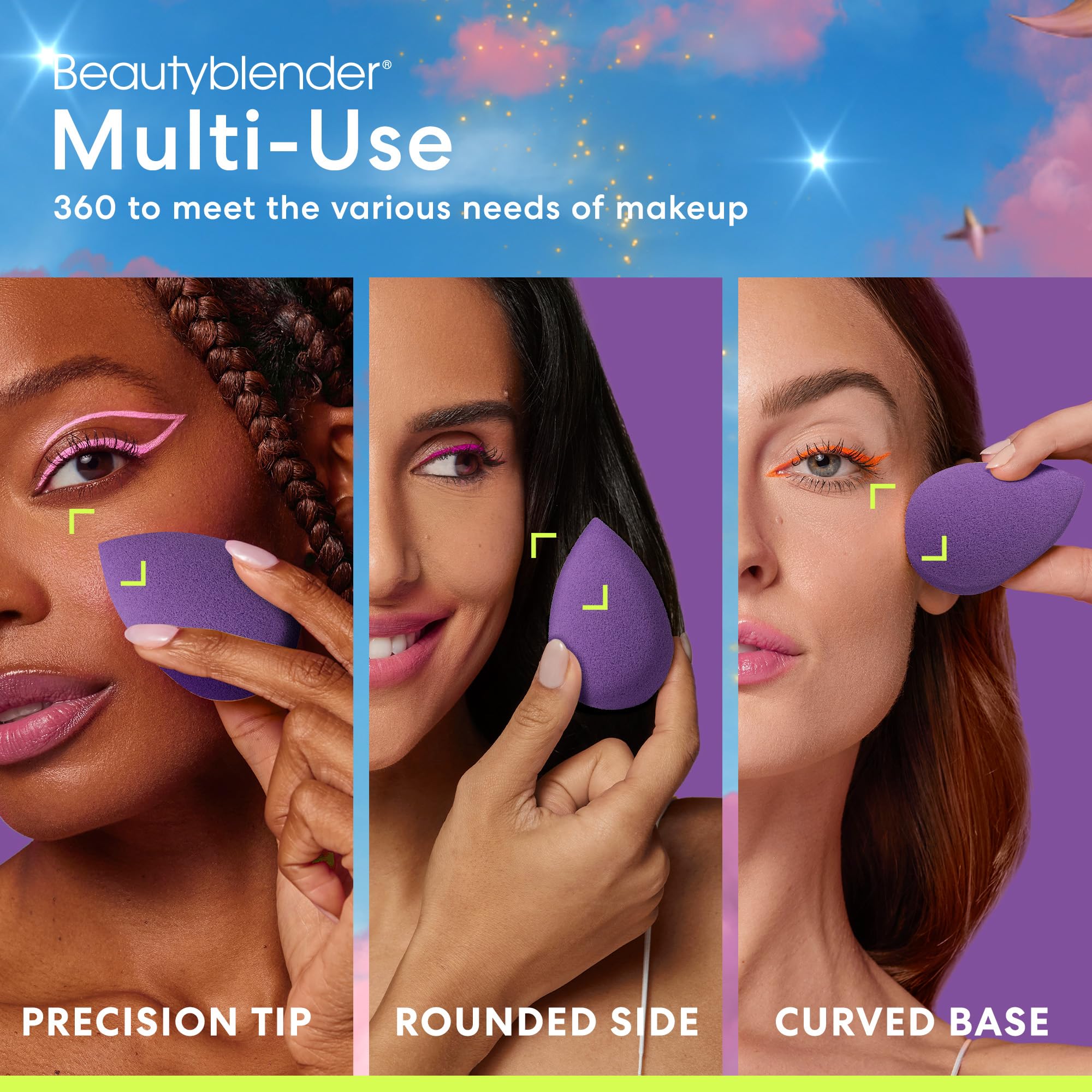 Beautyblender® Stardust 2-Piece Makeup Sponge Set - Original Pink Beauty Blender & Limited Edition Power Pocket Puff | Professional Foundation Blending & Baking Kit for Flawless Makeup Application