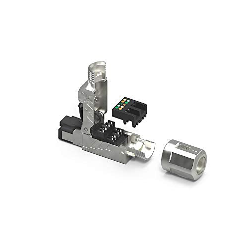 CAT.8 Ethernet Connector RJ45 Toolless Shielded Termination Plug - 2 Pack for High-Speed Network Setup in Home/Office/Data Center