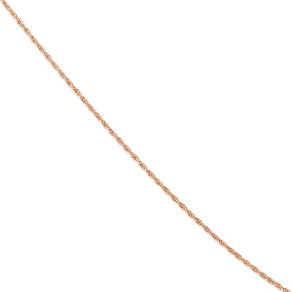 14k Rose Gold Rope Chain Necklace - Elegant for Daily Wear