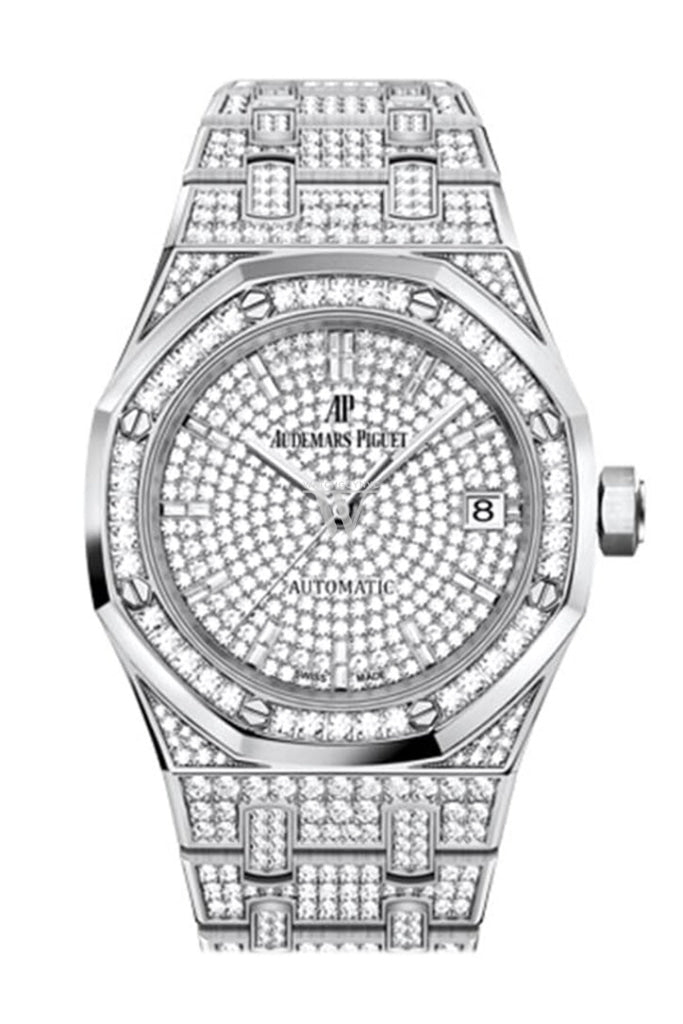 Audemars Piguet Royal Oak 37mm Selfwinding Watch in White Gold Ref.15452BC.ZZ.1258BC.01 - Luxury Swiss Timepiece for Men, Perfect for Business Meetings & Formal Events