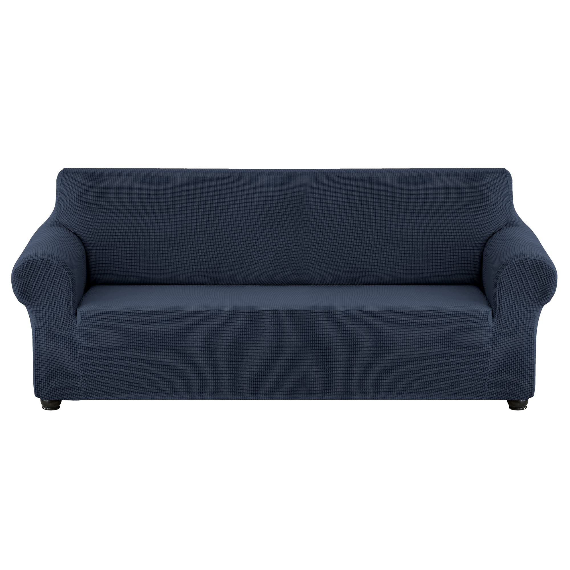 Stretch Sofa Slipcover Waterproof Couch Cover - Soft Elastic Furniture Protector for Pets & Kids - Navy Blue (Size S) - Perfect for Living Room, Family Room & Pet-Friendly Homes