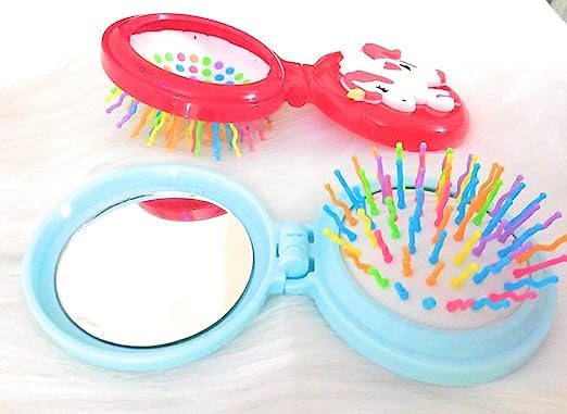 Unicorn Hair Brush Set for Girls (6 Pcs) - Kids Hair Comb, Party Favors, Birthday Gifts, Kanjak Pooja Gifts - Perfect for Birthday Parties, School Events, and Special Occasions