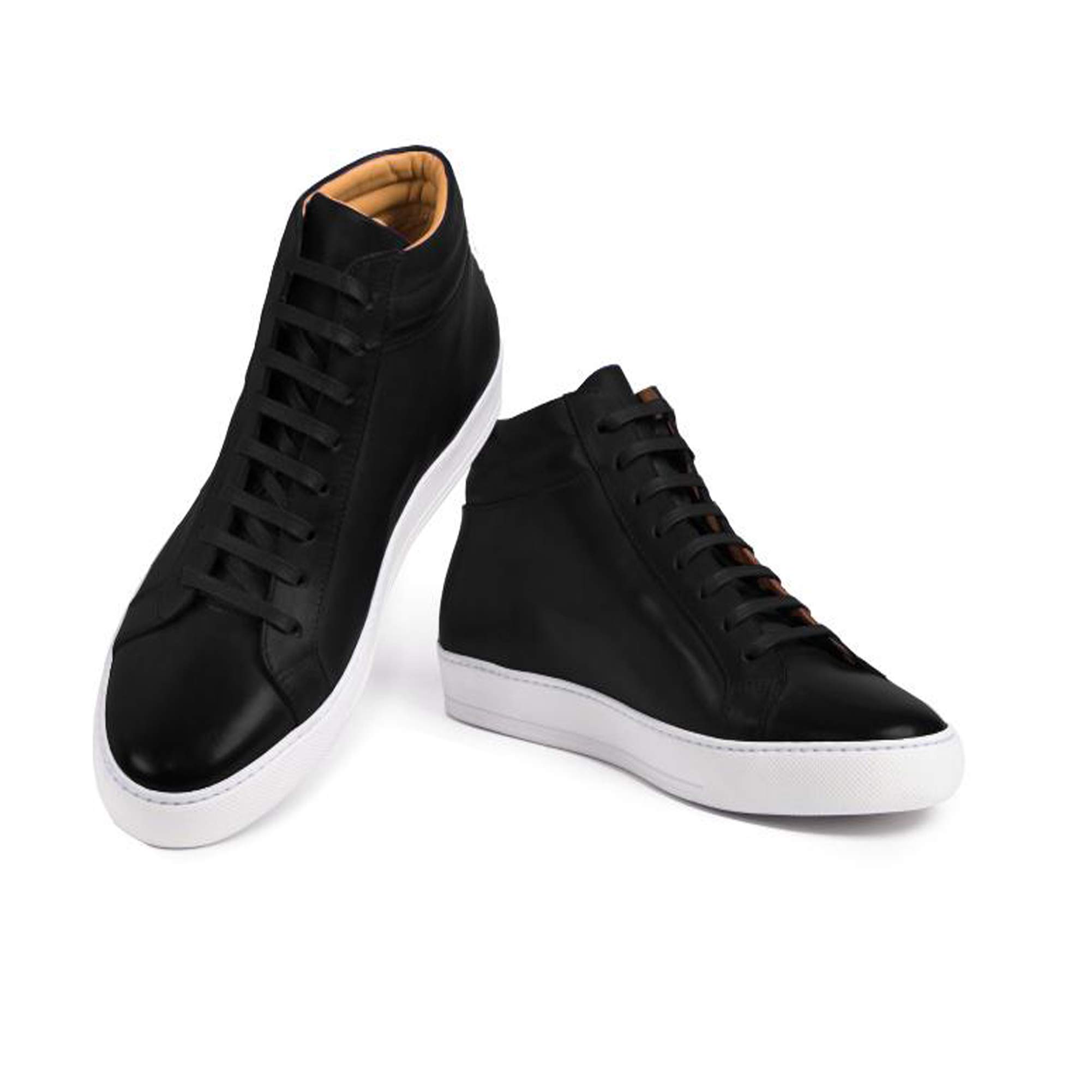 AVIMA Monet Men's Luxury Fashion Sneakers - Handcrafted in Italy - Premium Leather Casual Shoes for Christmas Gifts, Birthday Presents & Special Occasions - Medium Width (Black) - Perfect for Office, Date Night & Urban Style