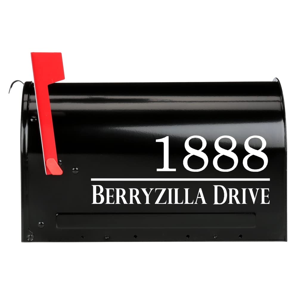 Custom Personalized Mailbox Numbers - Die Cut Vinyl Address Decal Sticker for Home & Business | Line Style Street Sign | Outdoor Weatherproof House Number