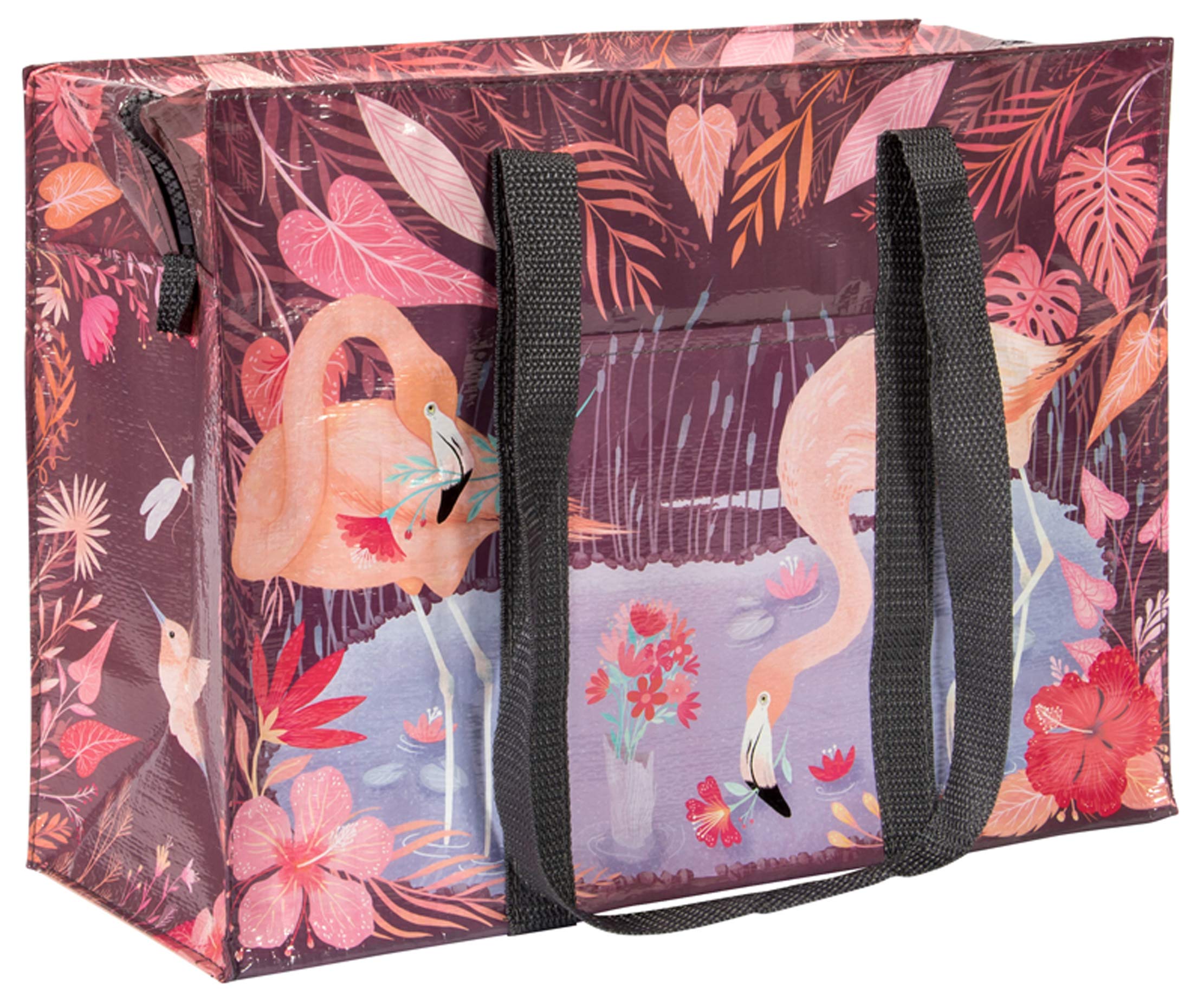 Blue Q Flamingo Print Shoulder Tote Bag - Stylish & Durable Women's Handbag for Work, Beach & Shopping