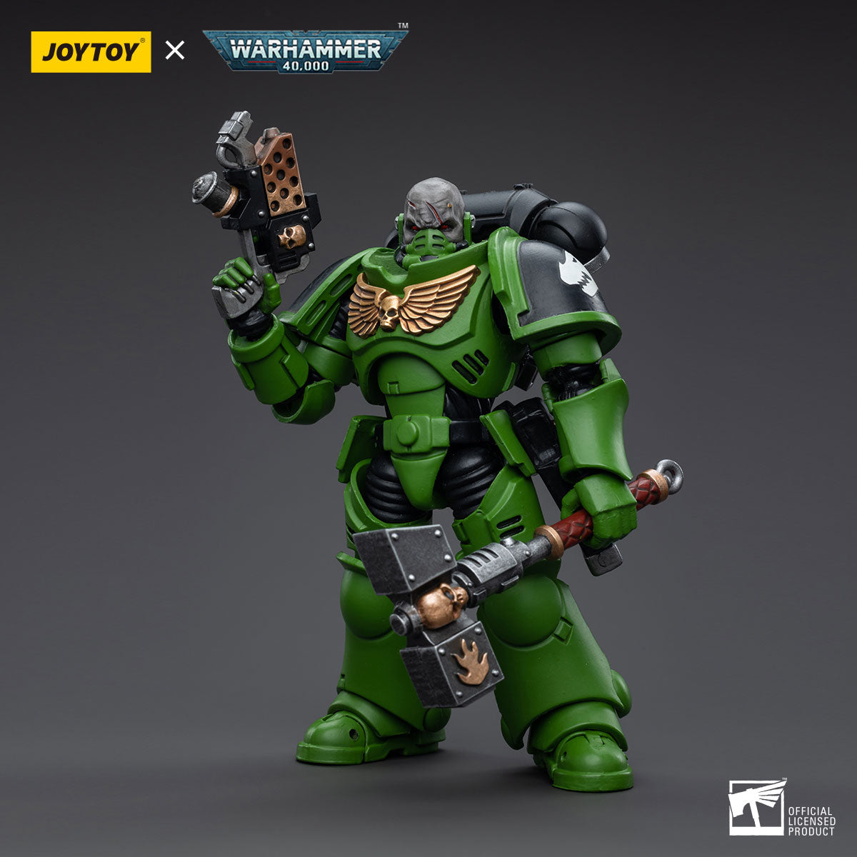 1/18 JOYTOY 3.75 Inch Warhammer 40K Salamanders Space Marines Intercessors Action Figure Set (4pcs) - Perfect for Collectors, Tabletop Gaming & Display Scenes