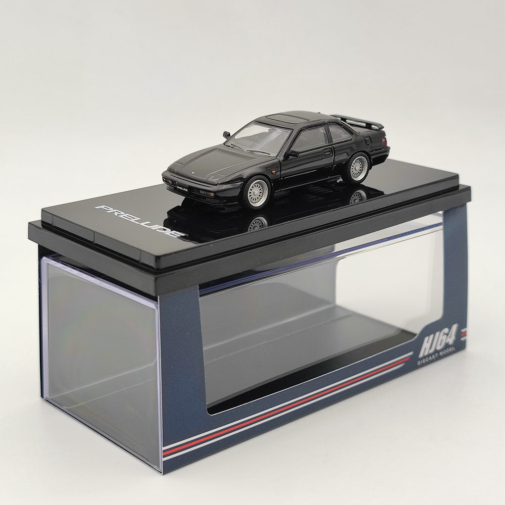 1/64 Scale Hobby Japan Honda Prelude Si (BA5) 1989 Customized Version Black Diecast Model Car - Collectible Toy Gift for Car Enthusiasts & Perfect for Display, Racing Games, and Birthday Presents