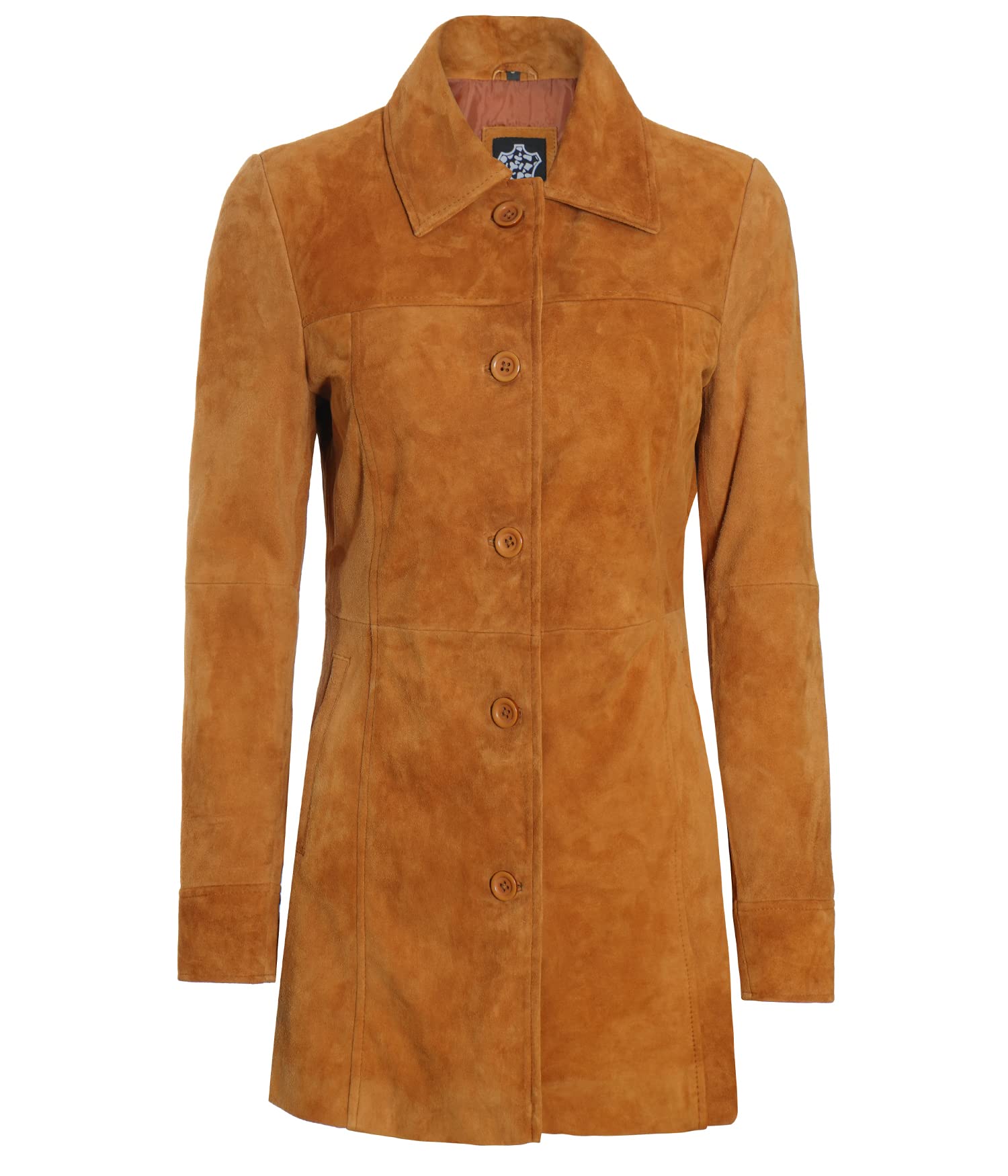 Genuine Lambskin Leather Jacket for Women - Stylish Soft Long Trench Coat - Winter Fashion Outerwear for Casual & Office Wear