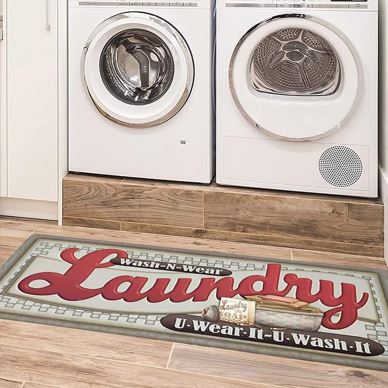 ABREEZE Farmhouse Laundry Room Rug Runner 20