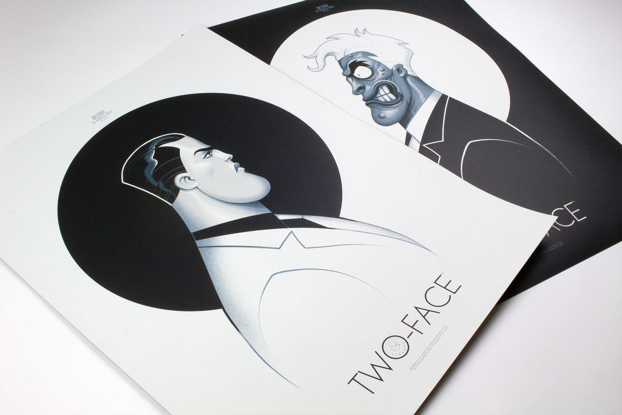 Batman: The Animated Series Two-Face Screen Printed Poster - Premium DC Comics Wall Art for Home, Office & Comic Book Fan Decor