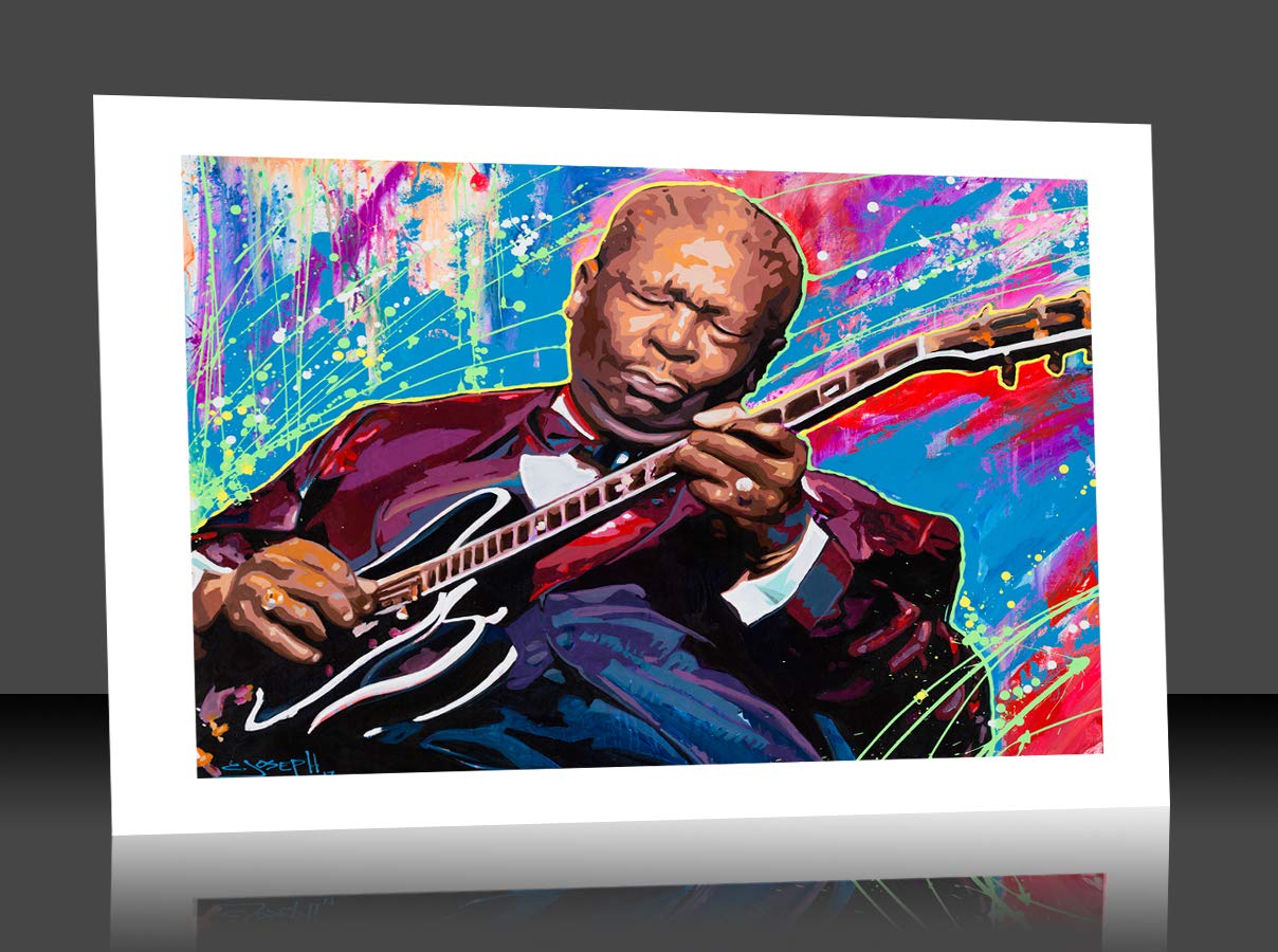 BB King #3 Giclee Art Print - High Quality Music Legend Wall Decor for Living Room, Bedroom & Office