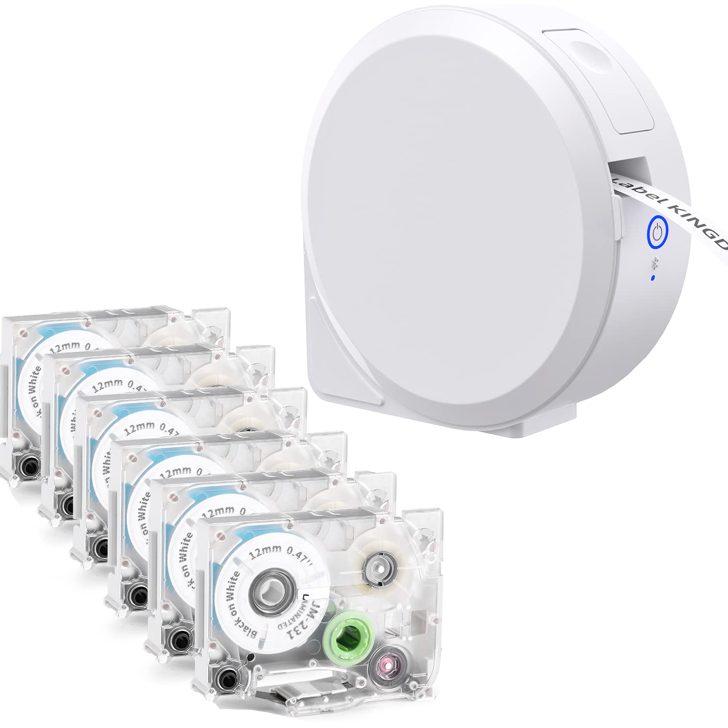 P3100D Wireless Bluetooth Label Maker with 6 Tapes - Portable Label Printer for Home & Office Organization | Perfect for Storage, Pantry, File Folders & Shipping Labels