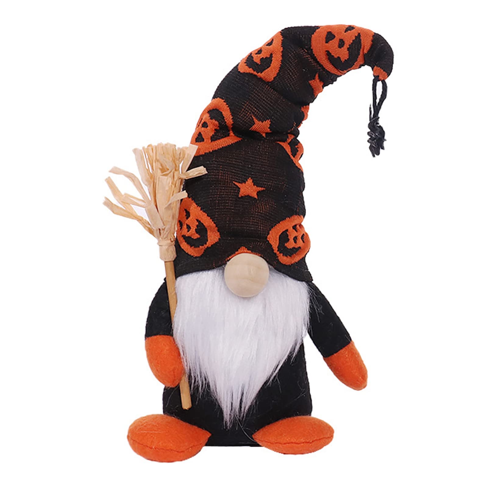 Halloween Decorations - Adorable Faceless Plush Witch Gnome Stuffed Toy for Desk, Home, Office & Party Decor | Cute Halloween Gift for Kids & Adults