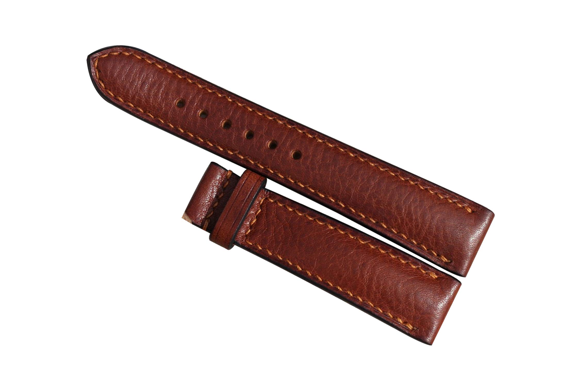 Handmade Full Grain Brown Vachetta Cow Leather Watch Band - Durable & Stylish Replacement Strap for Men & Women - Perfect for Casual, Business & Outdoor Activities