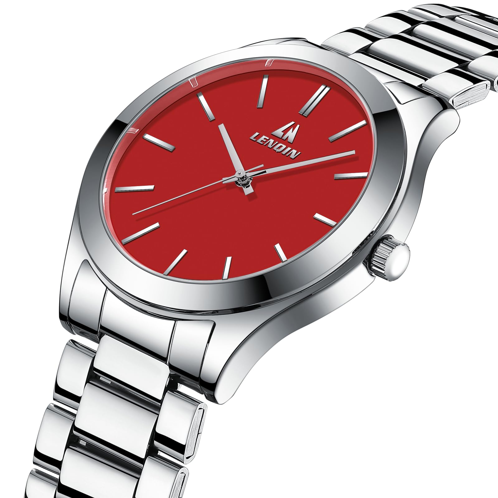LN LENQIN Stainless Steel Waterproof Analog Quartz Watch for Men - Fashion Business Designer Watch | Perfect for Office, Formal Events & Everyday Wear