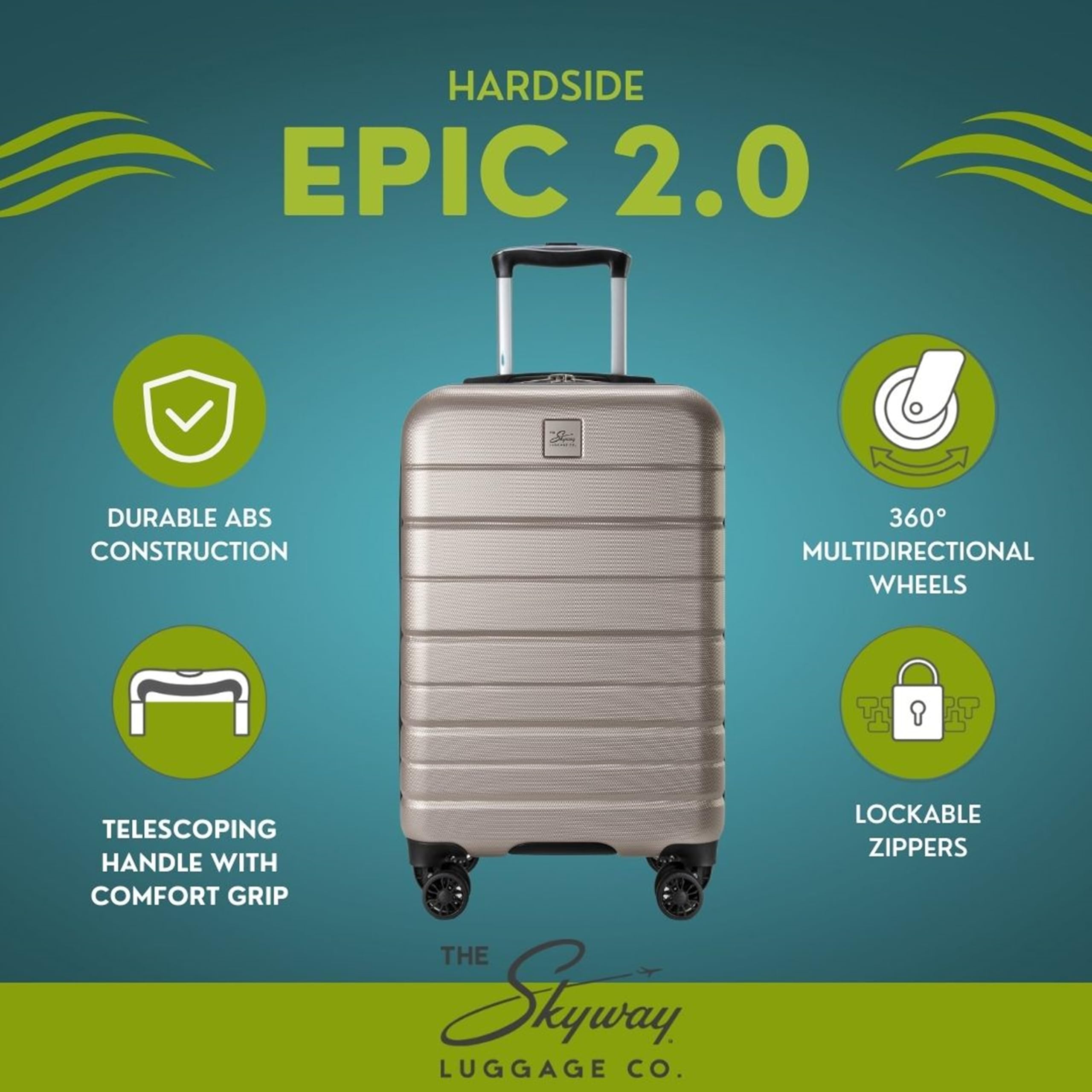**Skyway Epic 2.0 Hardshell Lightweight Luggage Set (20