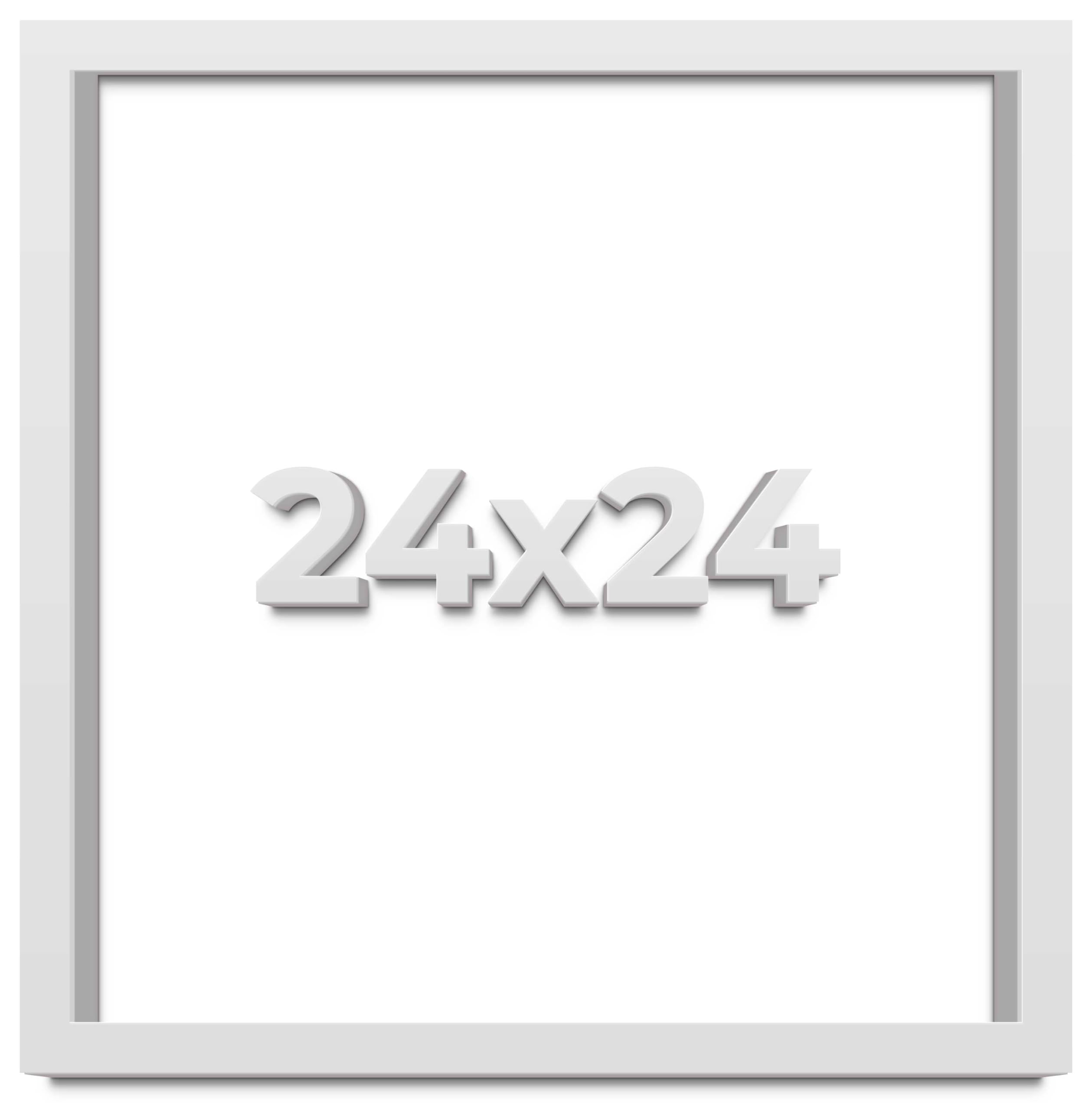 24x24 Shadow Box White Display Frame - 2 Inch Rabbet Depth, 1.25 Inch Moulding Width with Shatter-Resistant Acrylic Plexiglass, Foam Board Backing & Hanging Hardware - Perfect for Memorabilia, Artwork, and 3D Keepsake Display