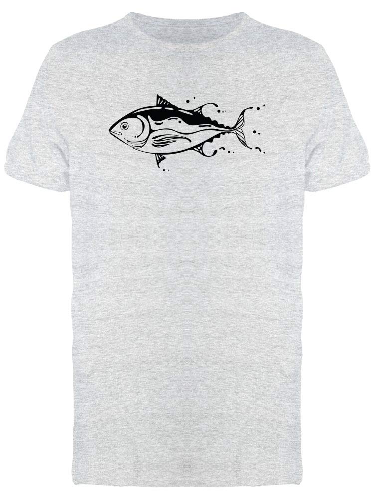 Men's Black Tuna Ocean Graphic T-Shirt - Casual Short Sleeve Tee for Beach, Fishing & Summer Outfits