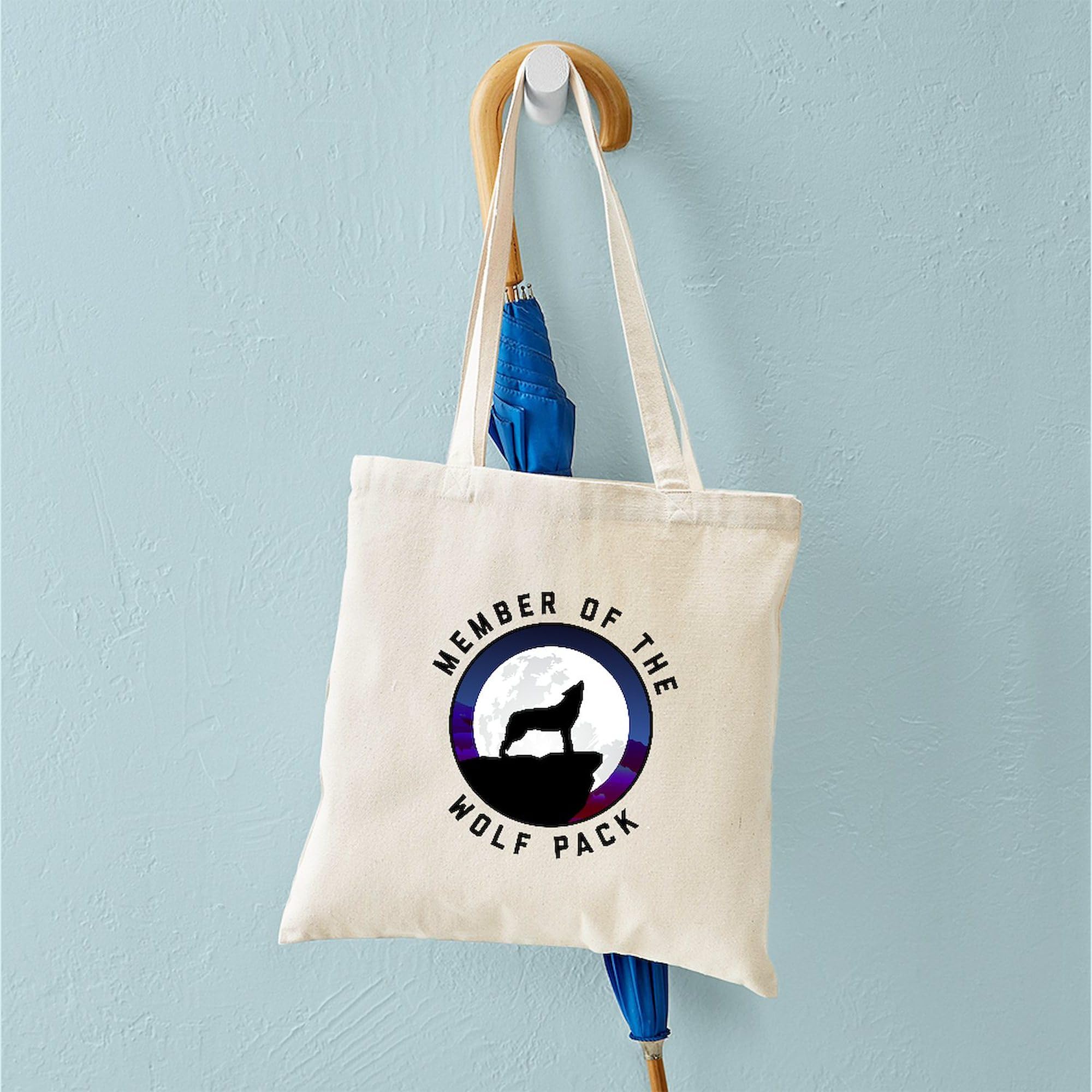 Wolf Pack Tote Bag - Natural Canvas Reusable Shopping Bag for Groceries, Beach & Daily Use | Eco-Friendly & Durable