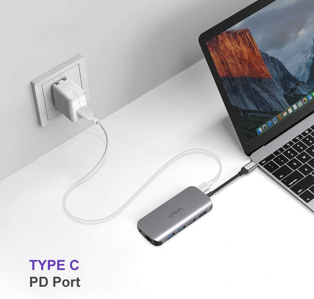 9-in-1 USB C Hub with 4K HDMI, PD Charging, 3 USB 3.0 Ports, Ethernet & Card Reader - Compatible with MacBook Pro/Air & Windows Laptops - Perfect for Home Office, Remote Work & Multimedia Presentations