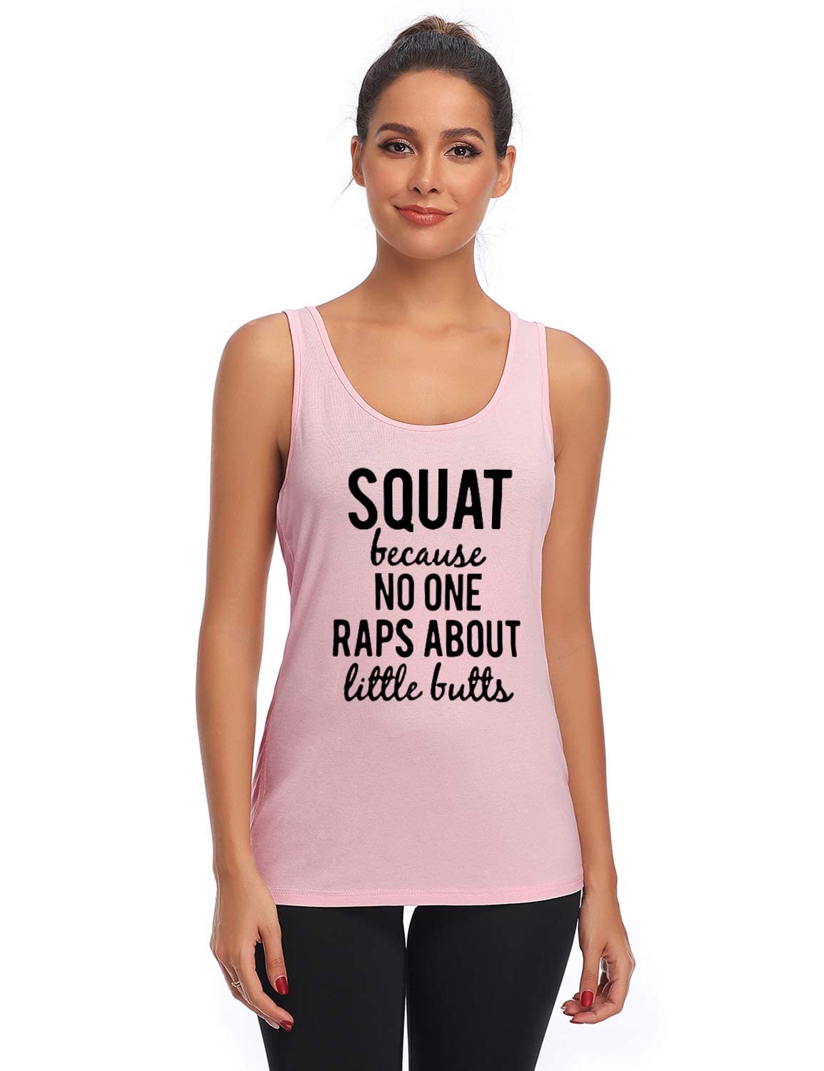 FANNOO Women's Funny Saying Racerback Tank Tops - Sleeveless Workout Shirts for Fitness & Gym - Perfect for Yoga, Running & Summer Casual Wear