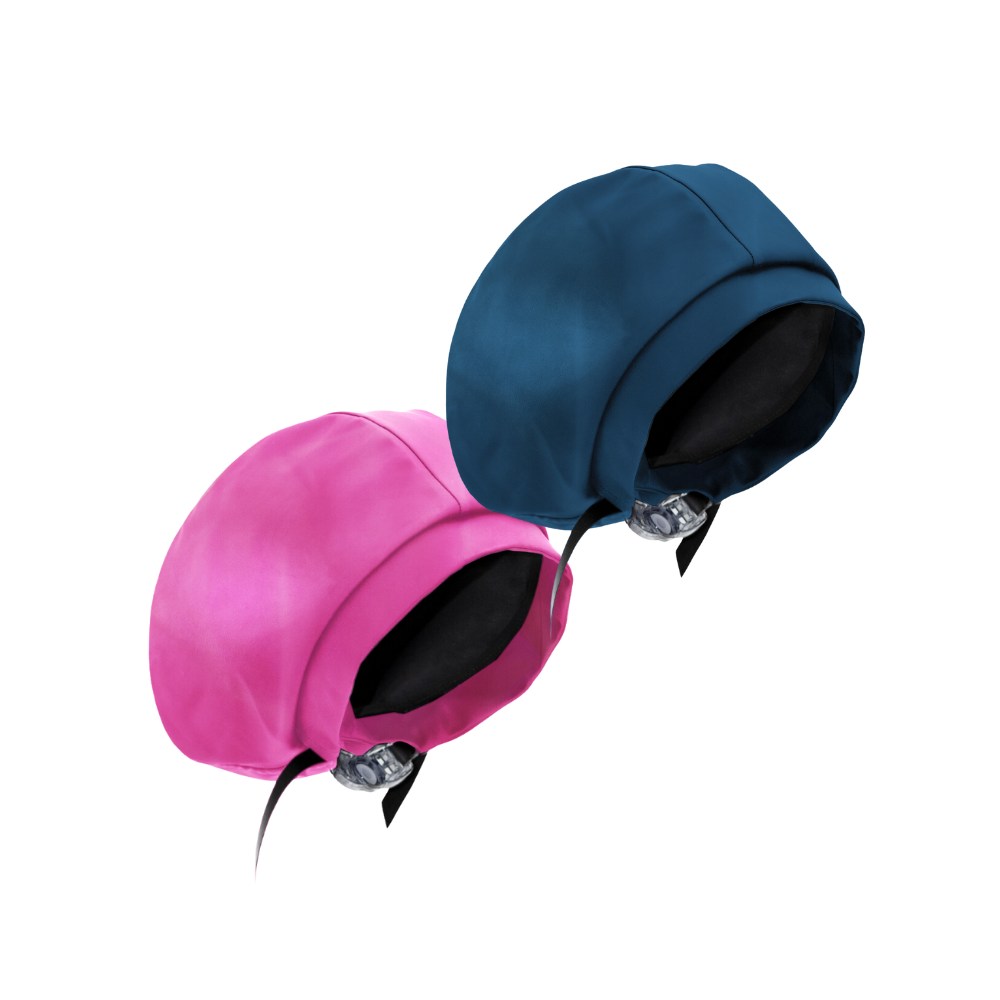Waterproof Adjustable Kids Swim Cap with Satin Lining - Hairbrella (2 Pack) for Swimming Lessons, Beach Trips & Pool Protection