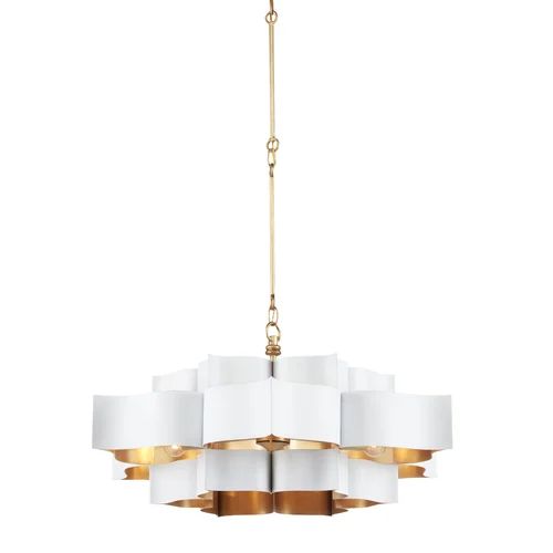 Elegant Lotus 1-Light Crystal Chandelier - Vintage Floral Ceiling Light Fixture for Dining Room, Bedroom & Living Room Decor