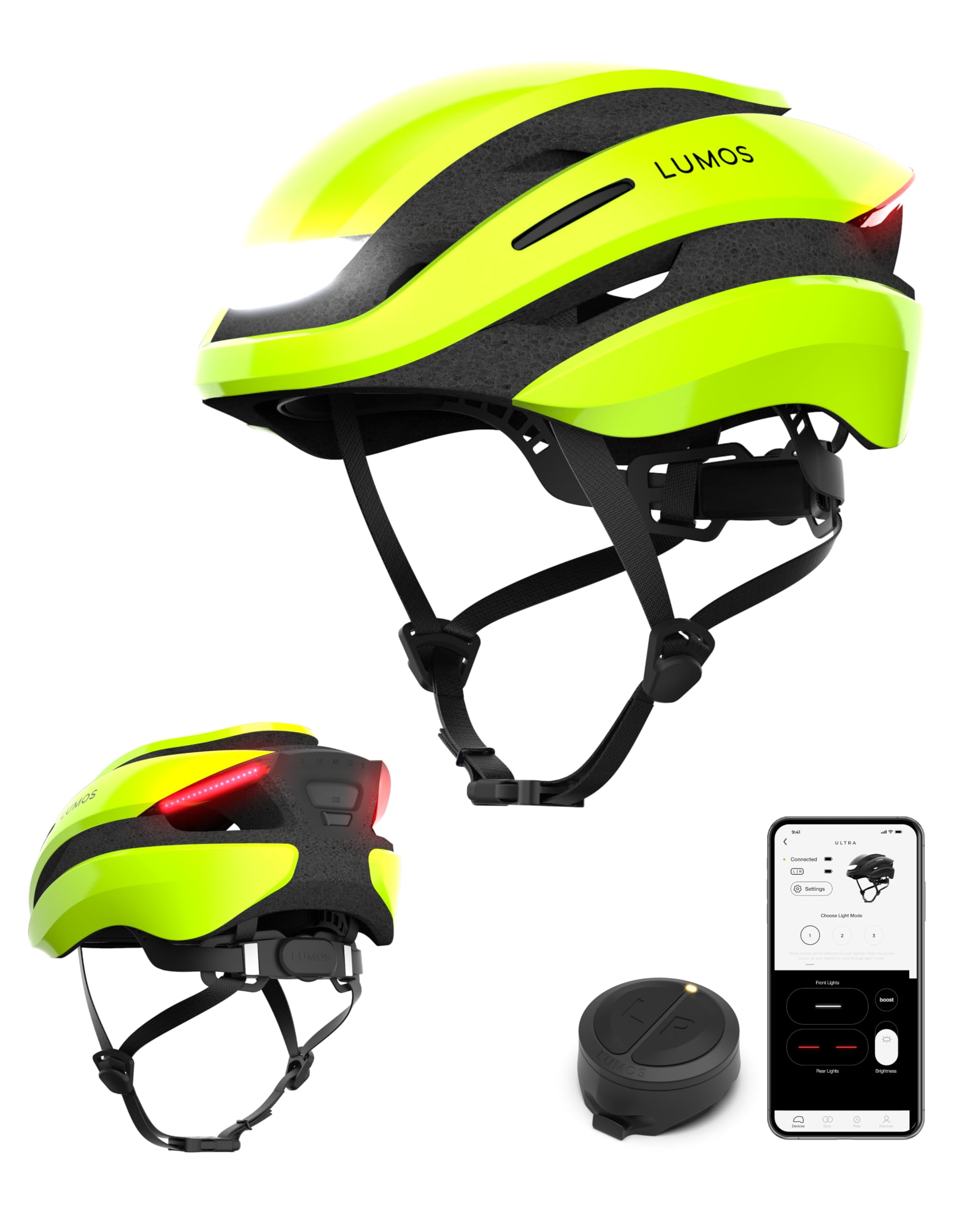 Lumos Ultra Smart Bike Helmet with Customizable LED Lights & Turn Signals - Lightweight Adult Cycling Helmet for Men & Women - Perfect for Commuting, Night Riding & Urban Cycling Safety
