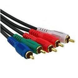 6FT Component Video Cable with Audio - RGB (Red, Green, Blue) & RCA (White, Red) for Home Theater, Gaming & HD TV Setup