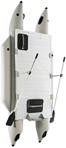 AQUOS Inflatable Pontoon Boat with Motor Mount - Lightweight Dinghy & Kayak for Bass Fishing | Freshwater & Saltwater Fishing Boat for 1-2 Persons | Perfect for Lakes, Rivers & Coastal Waters
