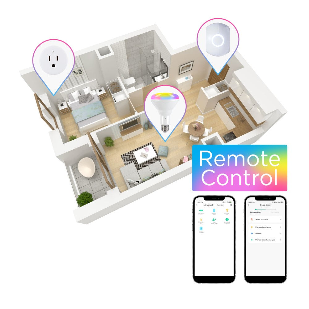 Smart BR30 Dimmable LED Light Bulb - Color Changing WiFi Bulb Works with Alexa & Google Home - Perfect for Bedroom, Living Room & Smart Home Lighting