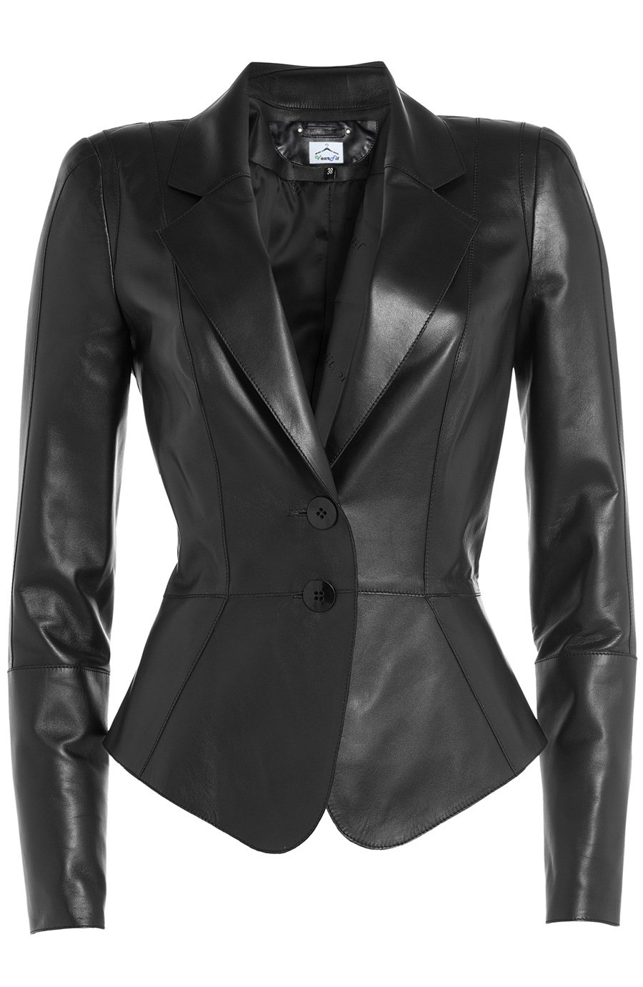 VearFit Women's Black Genuine Leather Jacket - Stylish Designer Outerwear for Casual Wear, Night Out & Fall Fashion