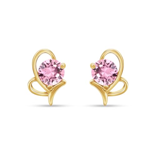 Yellow Gold Plated Silver- Simulated Tourmaline