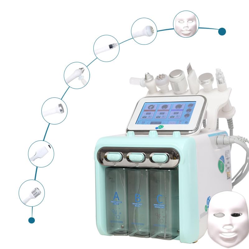 Professional Hydrafacial Machine for Spa - 7 Inch Touch Screen Facial Treatment Device for Skin Rejuvenation & Hydration | Perfect for Spa, Salon & At-Home Skincare