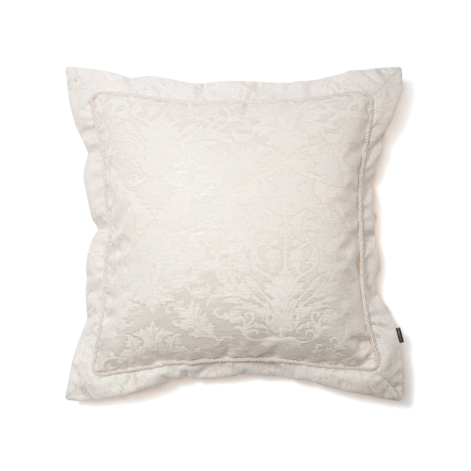 Premium Lublesse Cushion Cover 18x18 Inches (450x450mm) - Soft Ivory Decorative Pillow Case for Sofa, Bed, Chair - Home & Living Room Decor Accessory