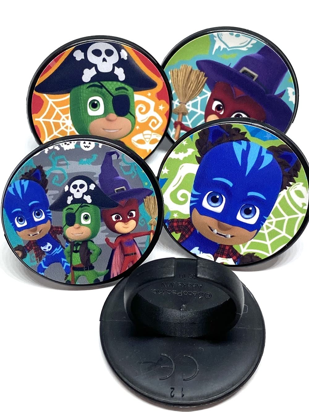 Blue Fox Baking PJ Masks Halloween Cupcake Toppers - 25pcs Party Supplies for Cake Decorations, Birthday Favors & Halloween Celebrations - Perfect for Kids' Parties, Themed Events & DIY Baking