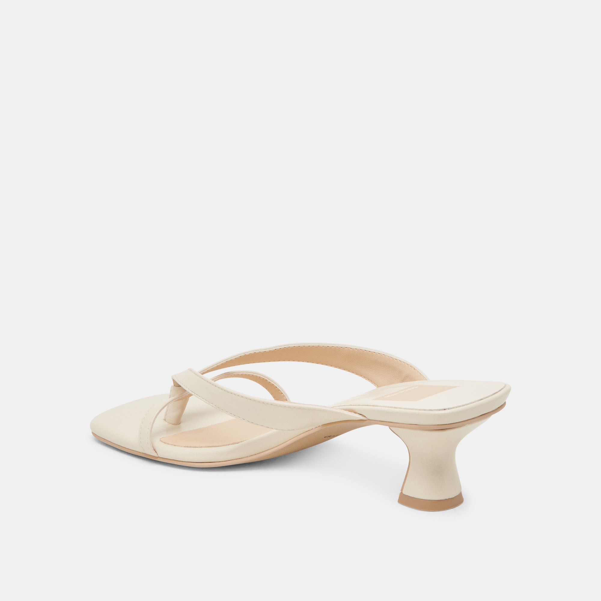 BREVEL Women's Wide Heels - Off White Leather Pumps for Comfort & Style | Perfect for Office, Parties & Special Occasions