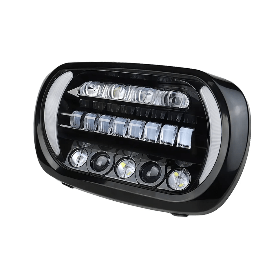 Eagle Lights Gen II LED Projection Headlight for 2004-2013 Harley Davidson Road Glide - High Visibility Motorcycle Headlight for Night Riding & Safety
