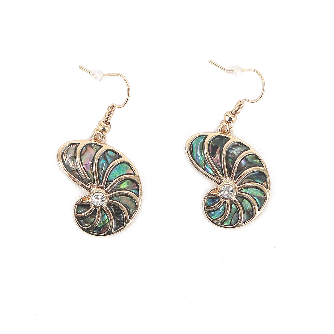Makamae Gold Shell Earrings for Women - Handmade Hawaiian Jewelry - Perfect for Beach Weddings, Vacations & Boho Fashion
