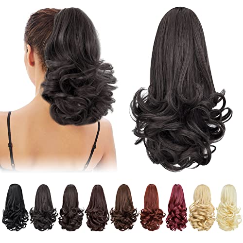 Natural Wavy Ponytail Hair Extension for Women - Clip-in Synthetic Hairpiece for Volume & Length - Perfect for Parties, Weddings & Everyday Styling