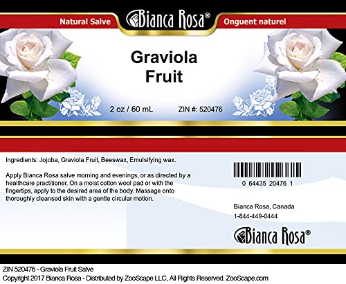 Graviola Fruit Salve (2 oz, Pack of 3) - Natural Herbal Skin Care for Dryness & Irritation - Perfect for Daily Moisturizing, After-Sun Care & Minor Skin Soothing