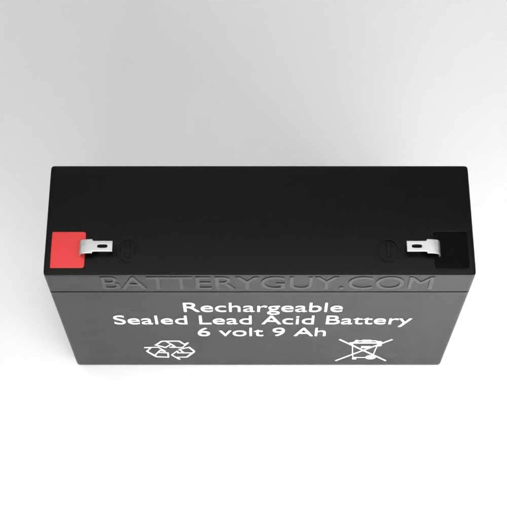 500 Replacement 6V 9Ah UPS SLA Batteries (Rechargeable, High Rate) - Pack of 2 | Compatible with Backup Power Systems, Emergency Lighting & Security Alarms