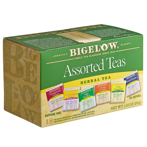 Premium 4-Pack Assorted Herbal Tea Sampler - 6 Delicious Varieties (18 Tea Bags Each) | Perfect for Relaxation, Gifts & Daily Wellness Routine